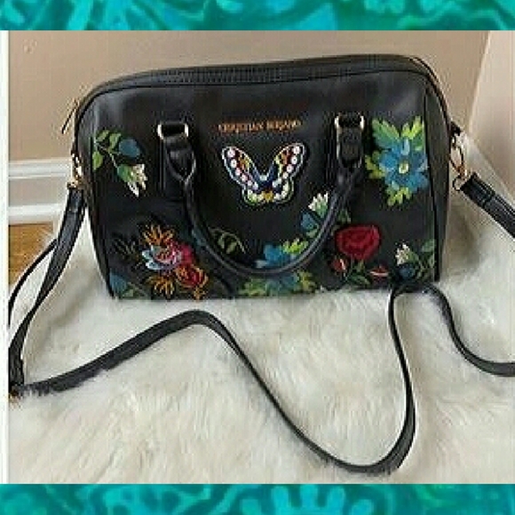 Christian Siriano Butterfly Hummingbird Handbag Purse Multicolor EUC - Picture 2 of 6